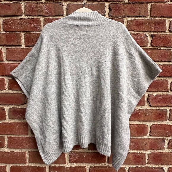 Ann Taylor LOFT outlet Poncho sweater mock neck gray XS/S  NEW - Picture 7 of 9